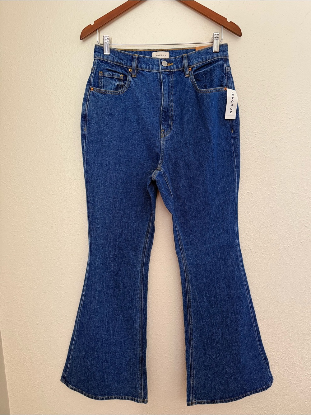 PacSun Stretch High Rise Flare Jeans Size 29 Medium Wash New